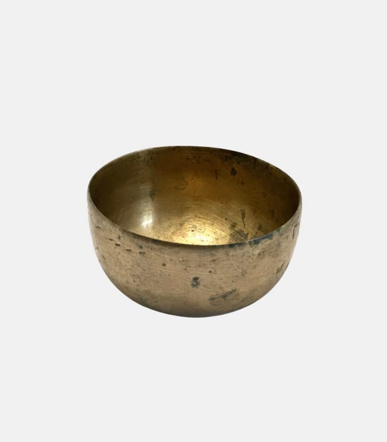 Mellemstor antik thadobati syngeskål/klangskål med behagelig mellemtone (261)